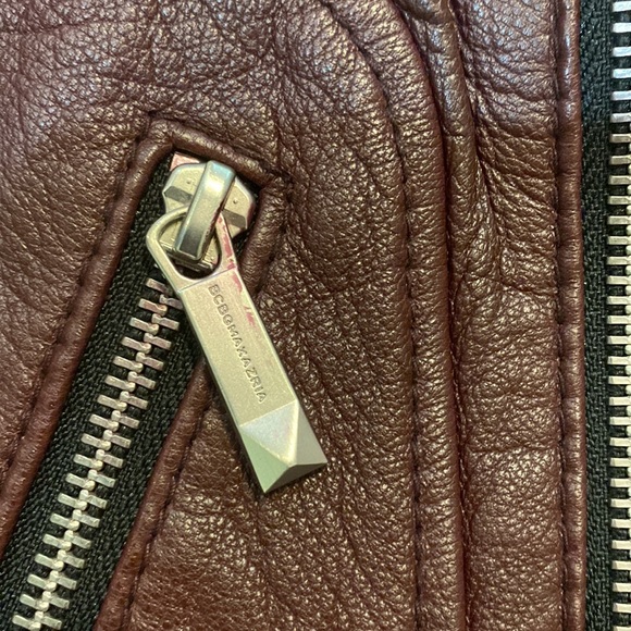 New Bcbg Maxazria burgundy moto biker leather jacket Blake - Picture 5 of 16